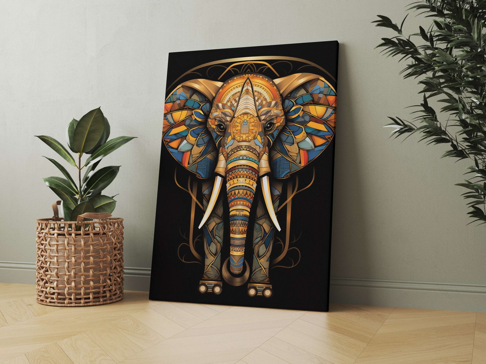 Indian Art Framed Canvas Wall Art | Home Decor Gift | Mimily Shop - Image 4