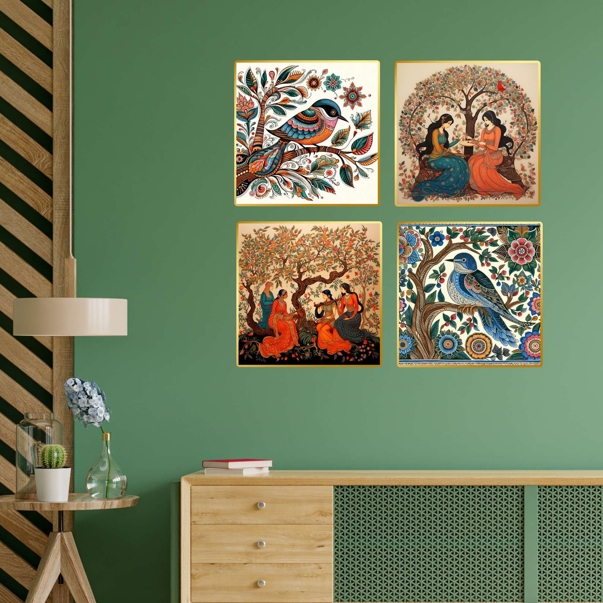 Multi-Piece Golden Framed Wall Art Set | Mimily Shop - Image 4