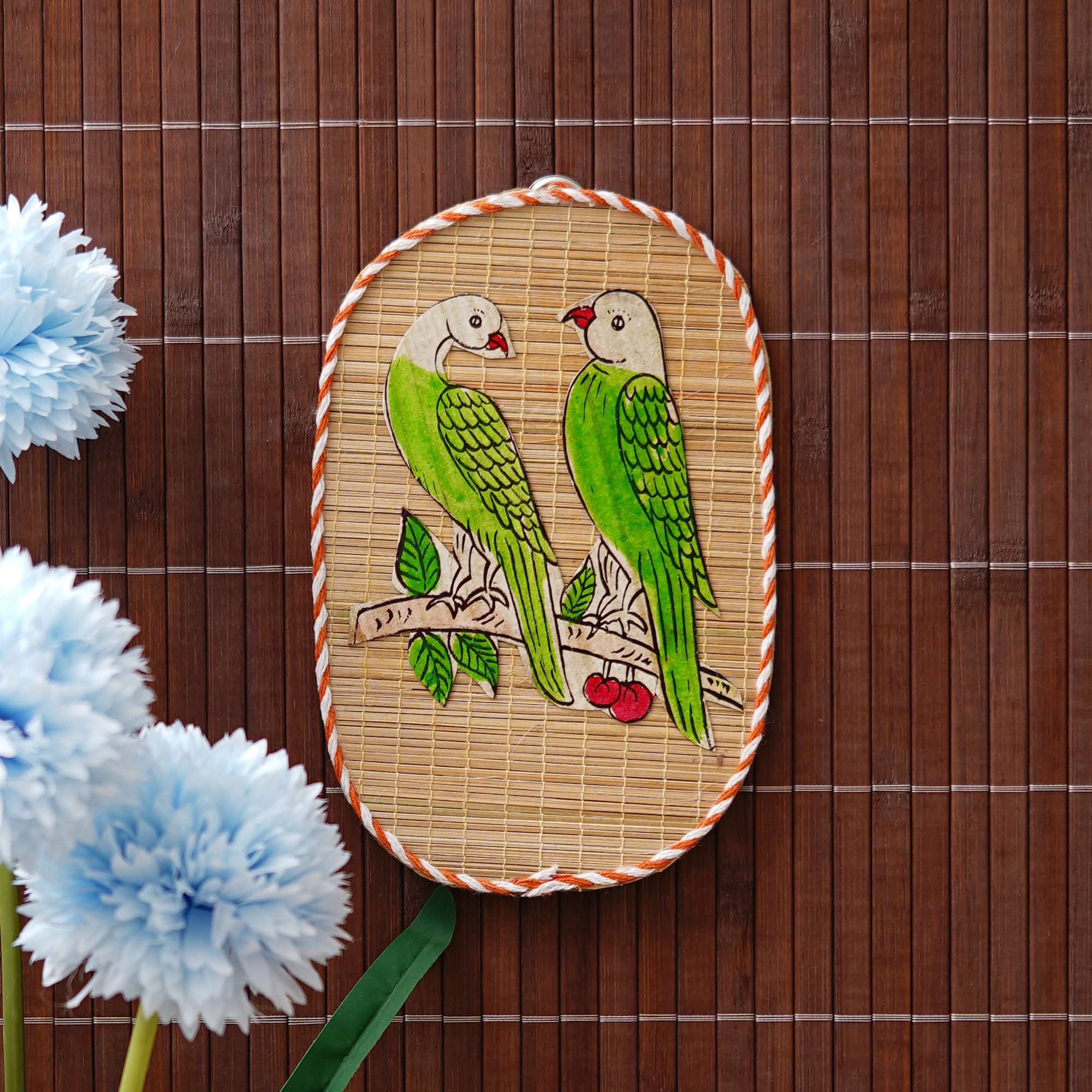 Handcrafted Parrot Bamboo Wall Art | Indian Home Decor | Mimily Shop