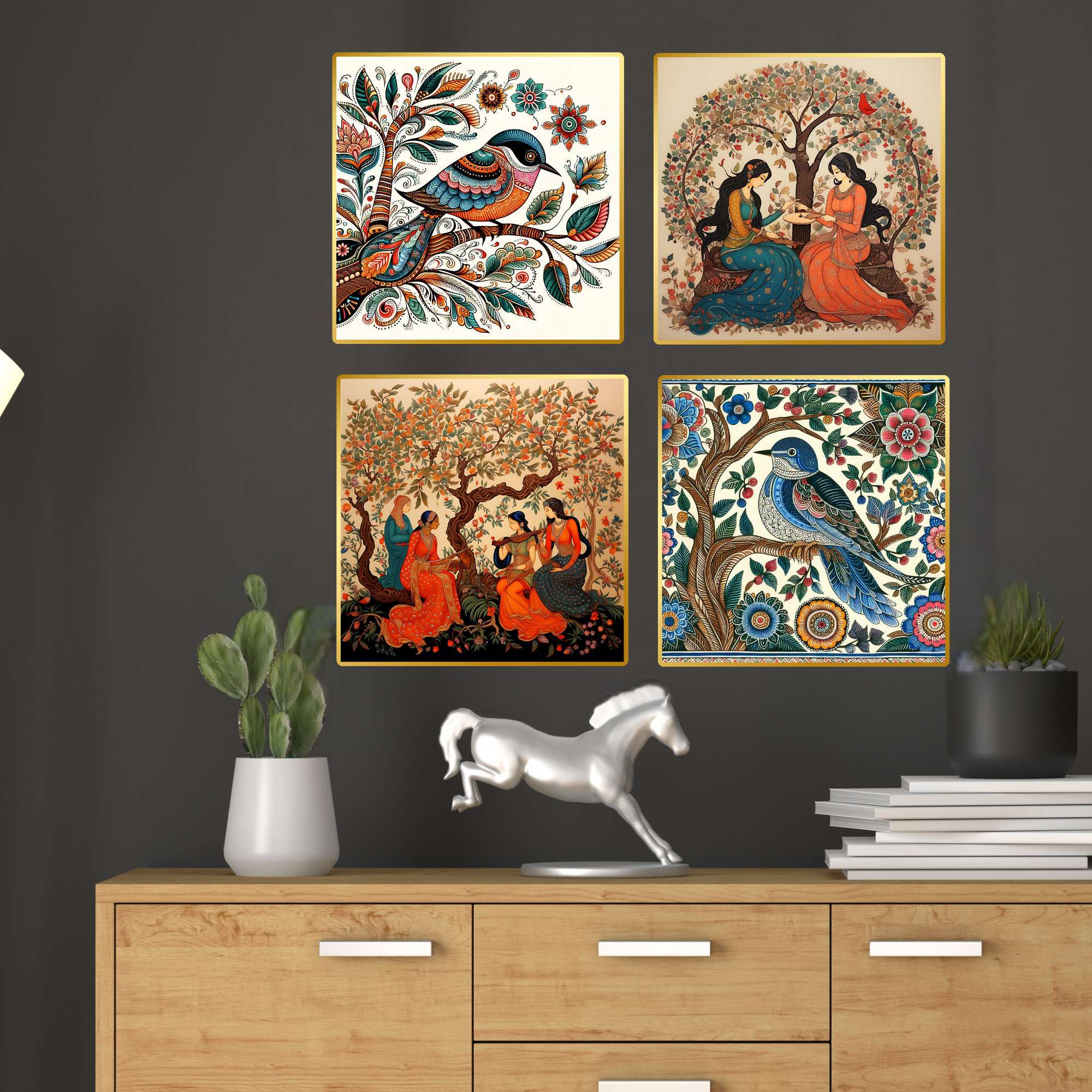 Multi-Piece Golden Framed Wall Art Set | Mimily Shop - Image 3