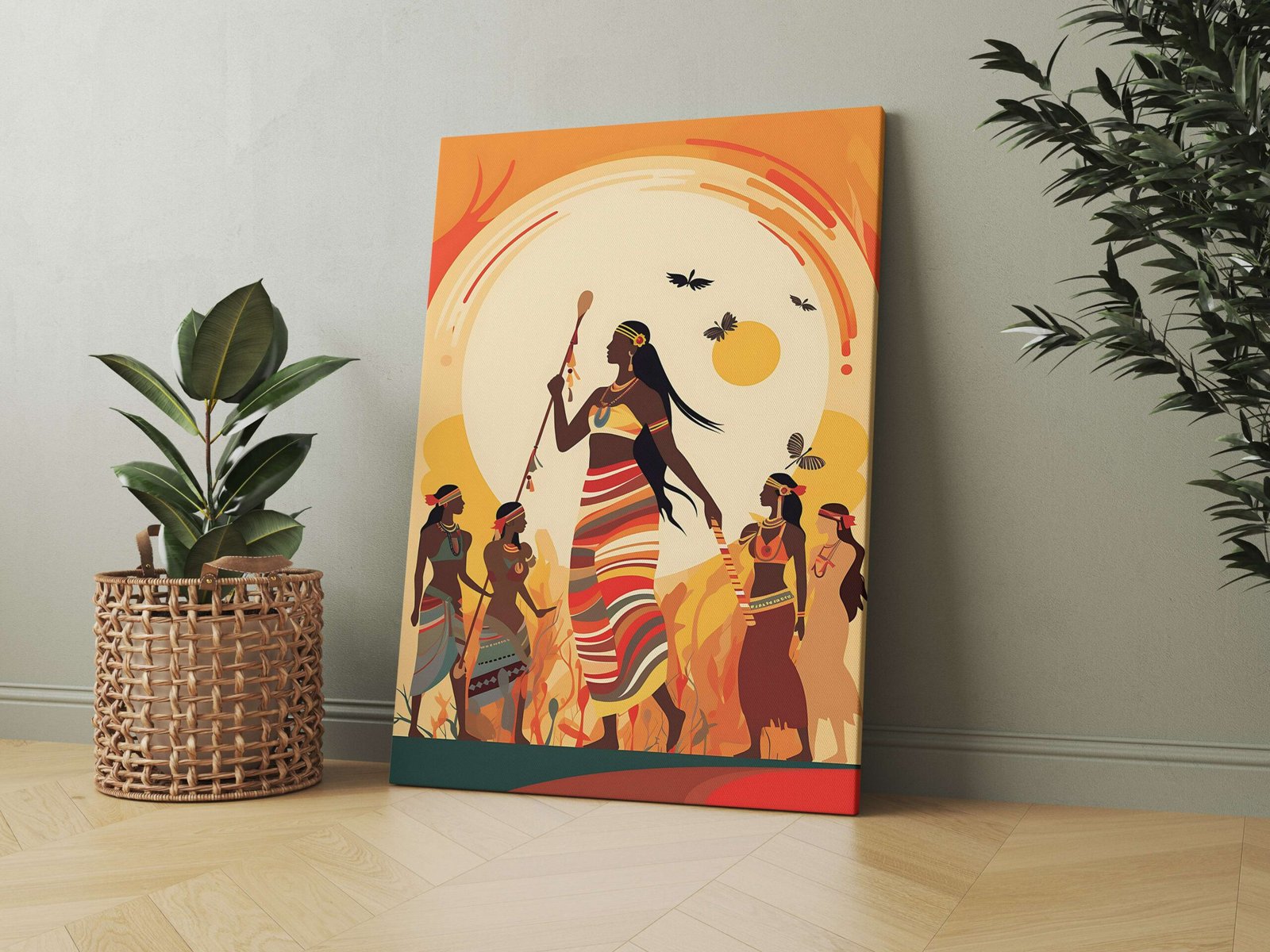 Indian Art Canvas Wall Art | Home Decor Gift | Mimily Shop - Image 4