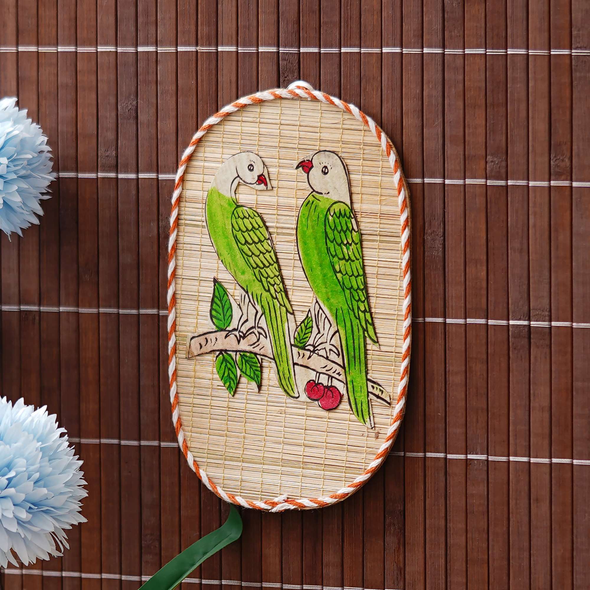 Handcrafted Parrot Bamboo Wall Art | Indian Home Decor | Mimily Shop - Image 3