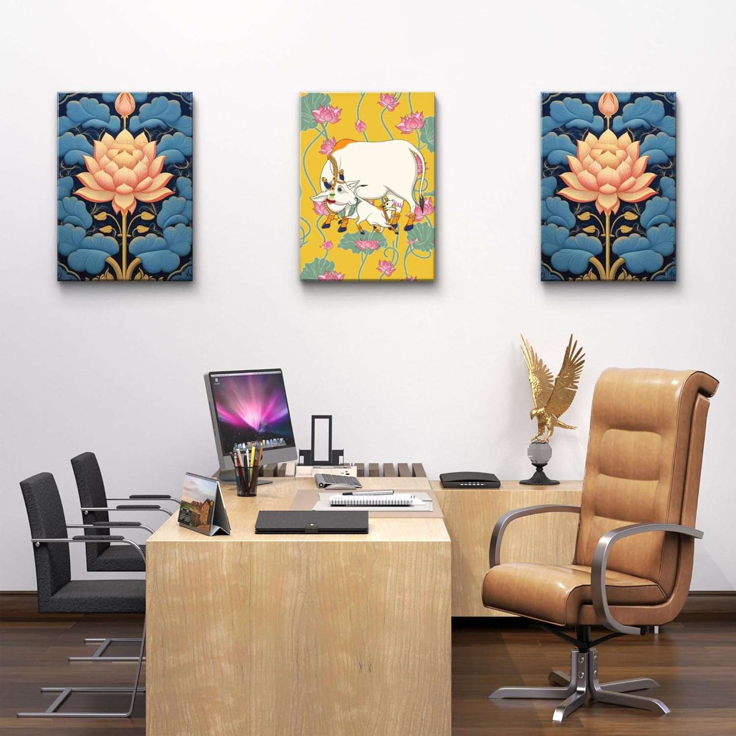 Handmade Pichwai Wall Painting | Traditional Indian Art | Mimily Shop - Image 2