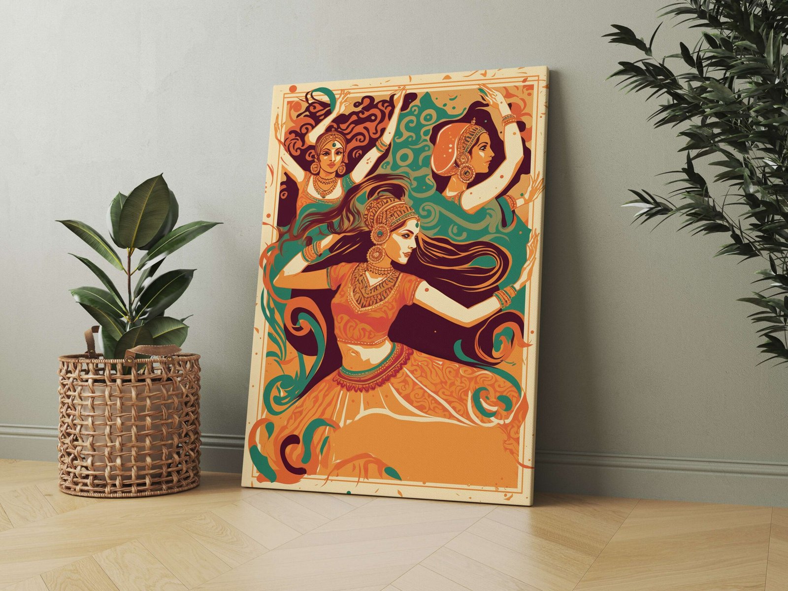 Indian Art Canvas Wall Art | Home Decor Gift | Mimily Shop - Image 2