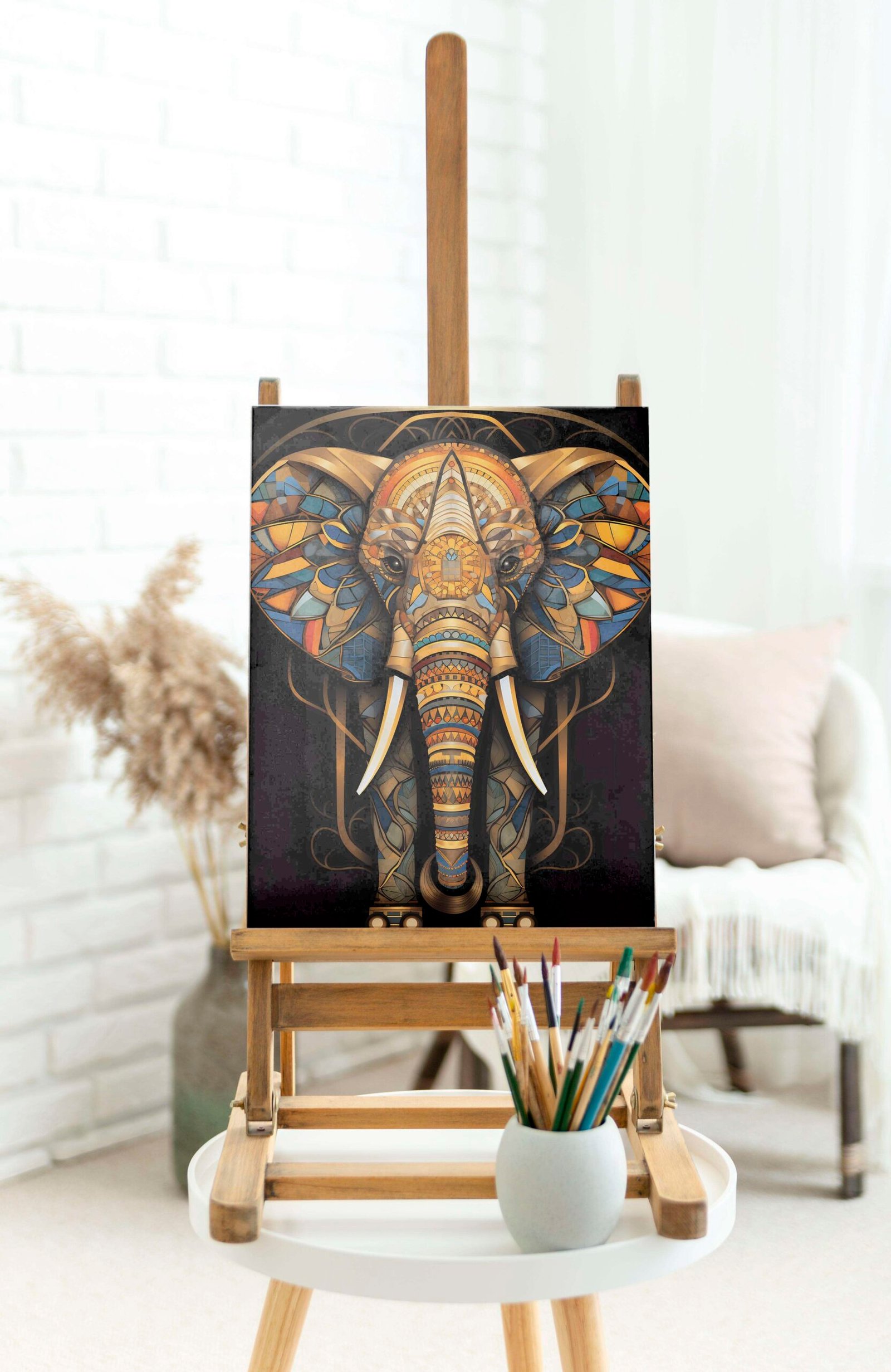 Indian Art Framed Canvas Wall Art | Home Decor Gift | Mimily Shop - Image 3