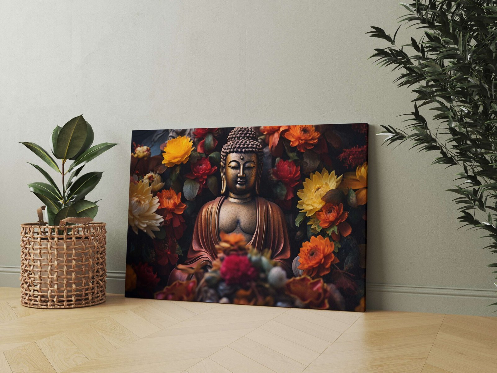 Indian Art Framed Canvas Wall Art | Home Decor Gift | Mimily Shop - Image 2