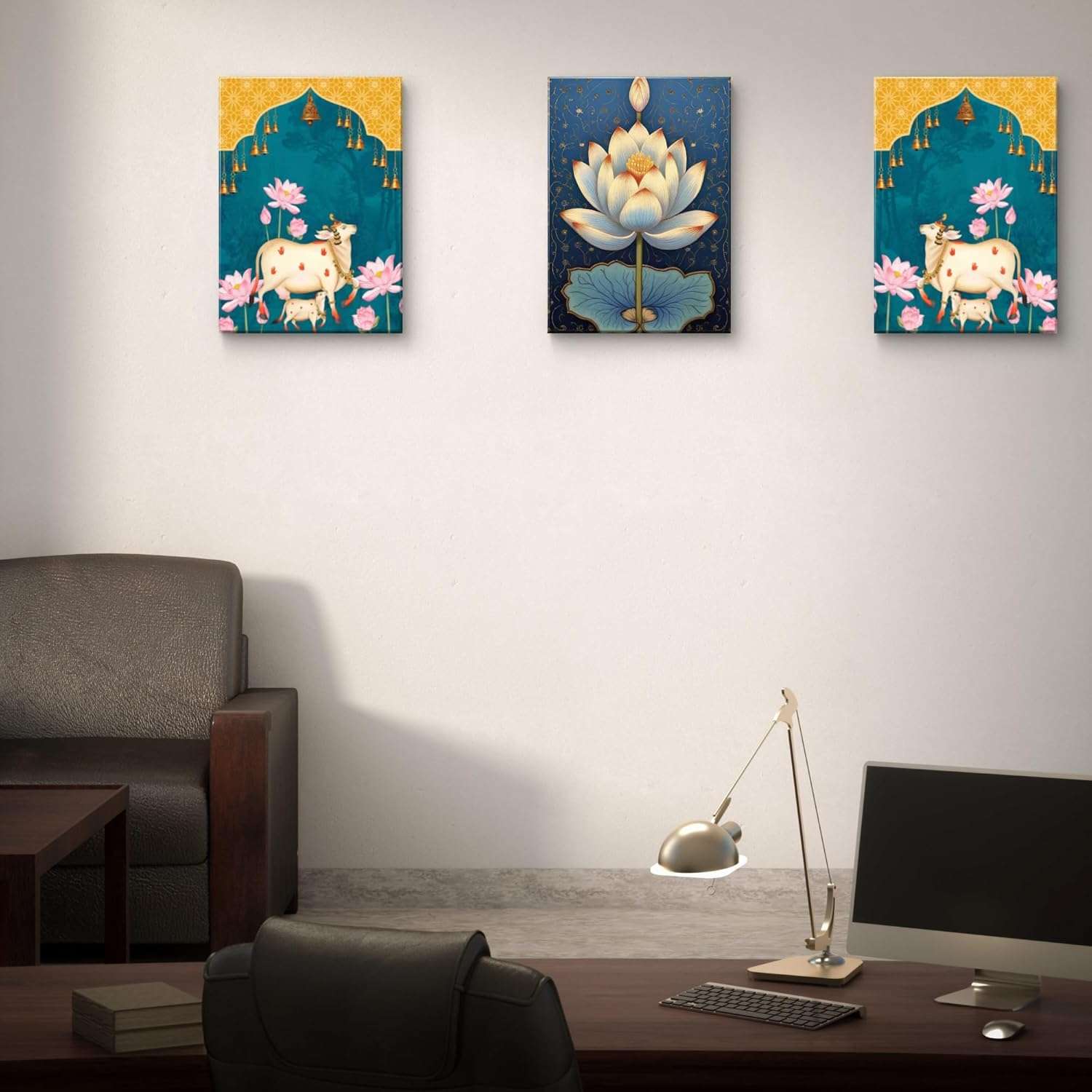 Handmade Pichwai Wall Painting | Traditional Indian Art | Mimily Shop - Image 6