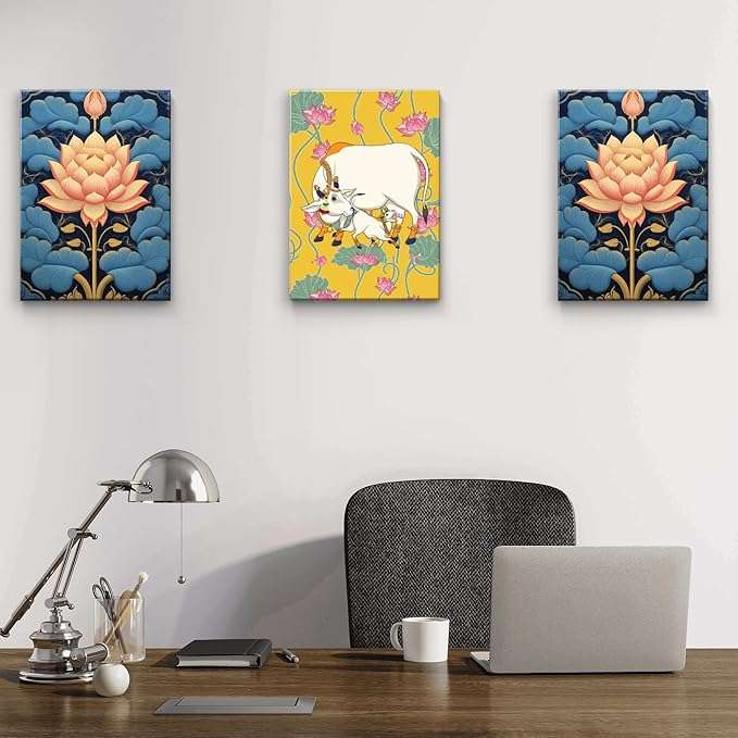 Handmade Pichwai Wall Painting | Traditional Indian Art | Mimily Shop - Image 4