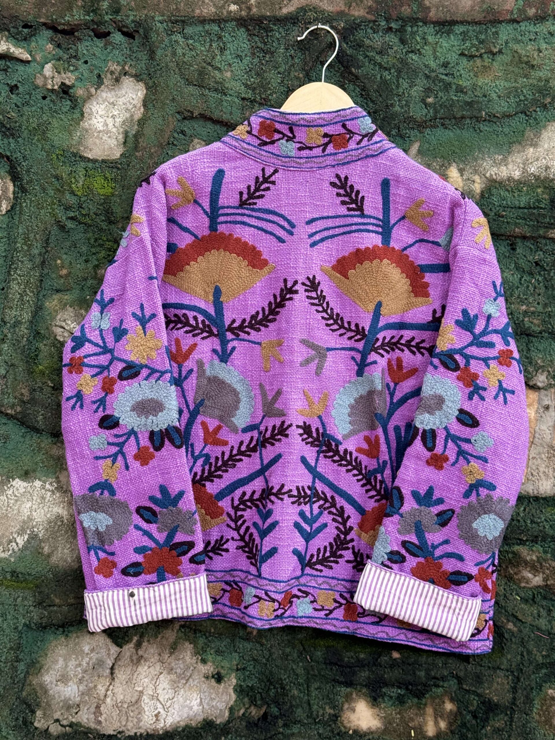 Handembroidered Velvet Jacket | Boho Home Decor | Mimily Shop - Image 2