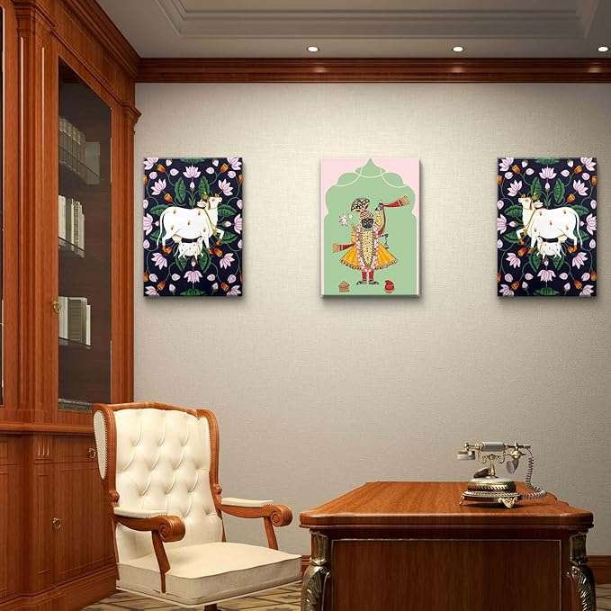 Handmade Pichwai Wall Painting | Traditional Indian Art | Mimily Shop - Image 2