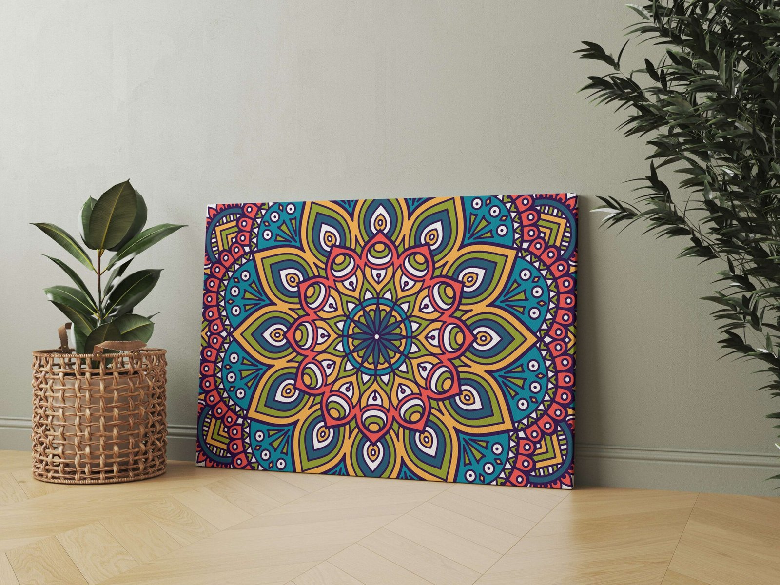 Indian Art Framed Canvas Wall Art | Home Decor Gift | Mimily Shop - Image 3