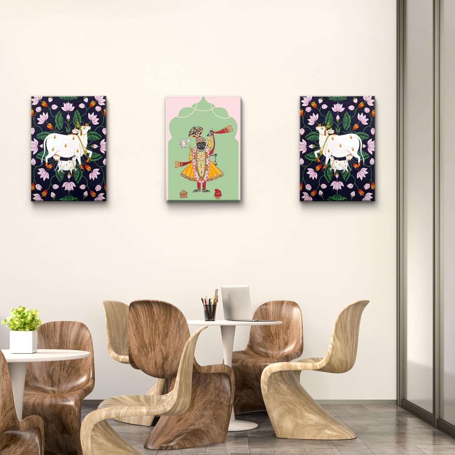 Handmade Pichwai Wall Painting | Traditional Indian Art | Mimily Shop - Image 4