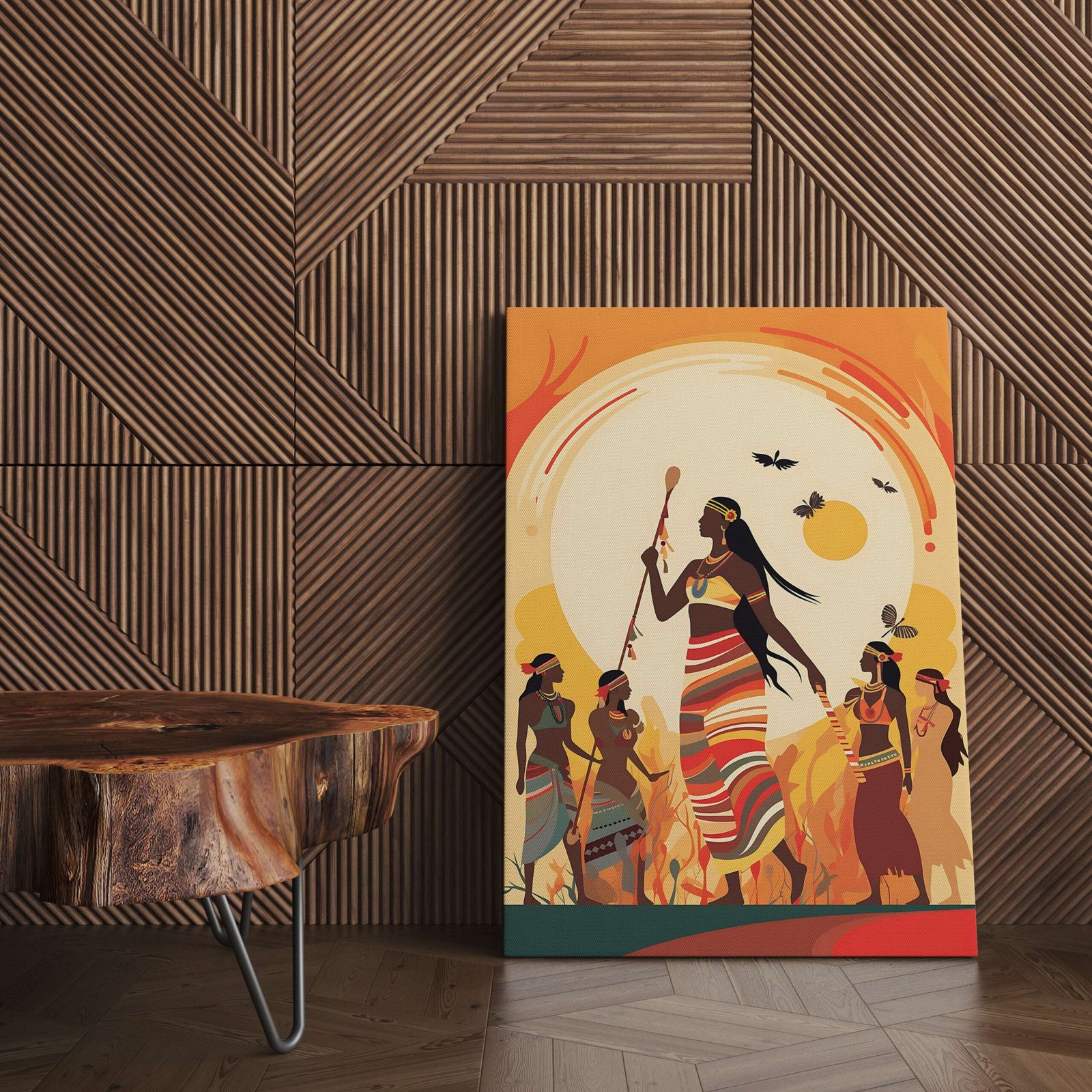 Indian Art Canvas Wall Art | Home Decor Gift | Mimily Shop - Image 3