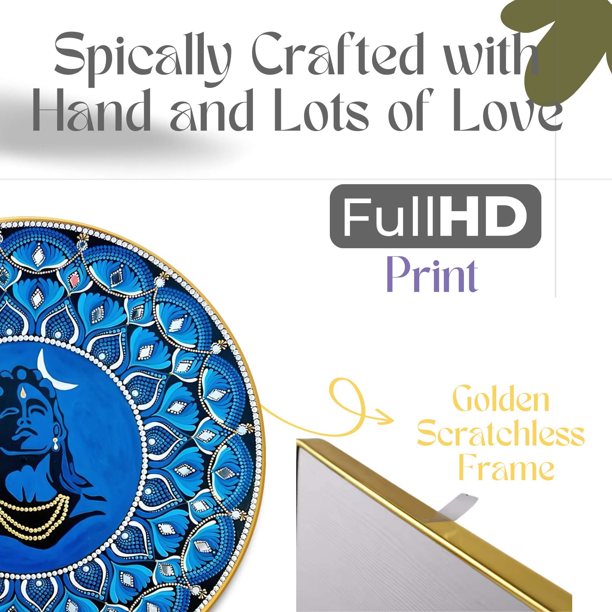 Round Wall Painting | Decorative Indian Art | Mimily Shop - Image 4